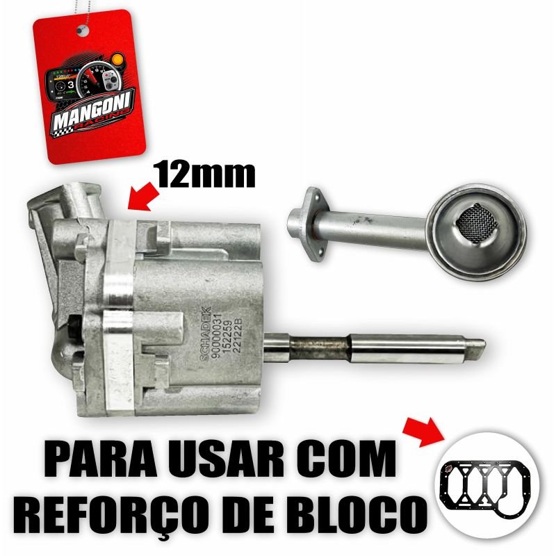 Bomba De Óleo Alto Volume VW AP 12mm Para Usar Com Plate (Acompanha Pescador) - Poke Parts