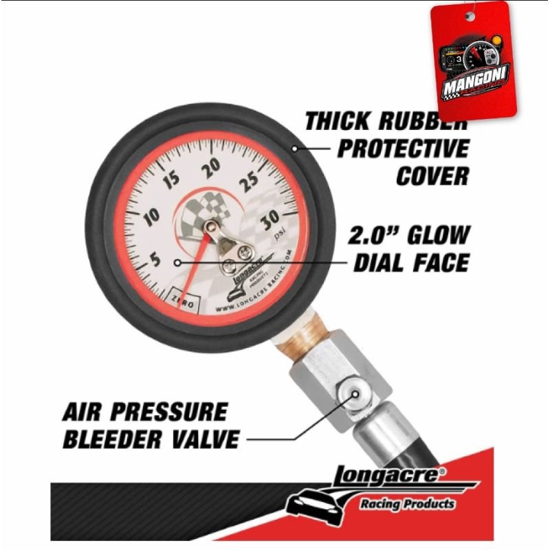 Calibrador De Pressão Pneu Analógico 0-30 PSI - Longacre