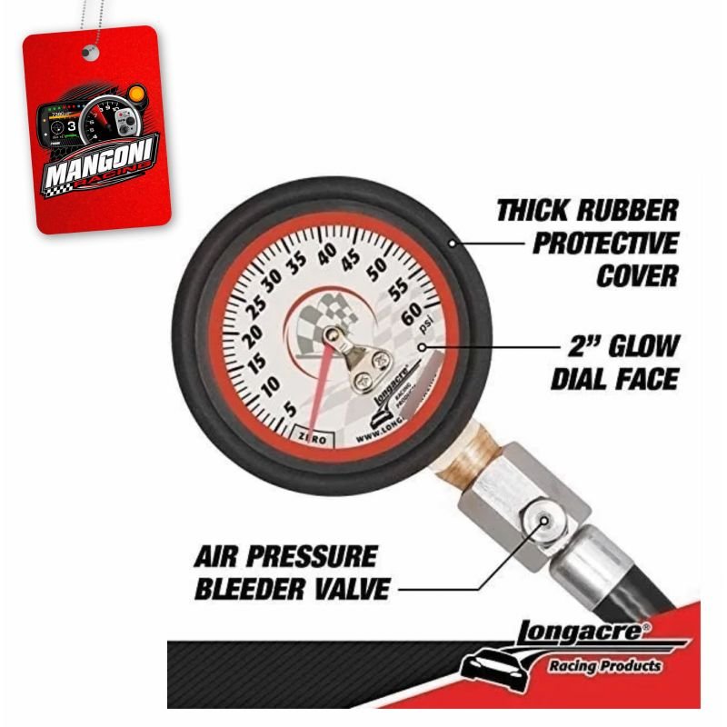 Calibrador De Pressão Pneu Analógico 0-60 PSI - Longacre