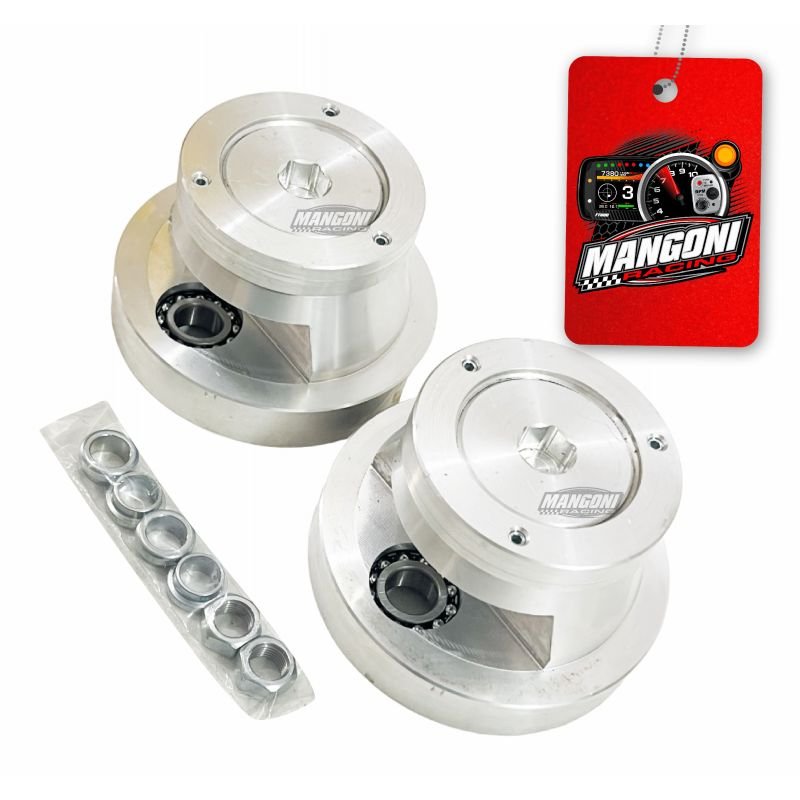 Camber Plate VW Gol G2 a G4 Prata Grande Alumínio - Poke Parts