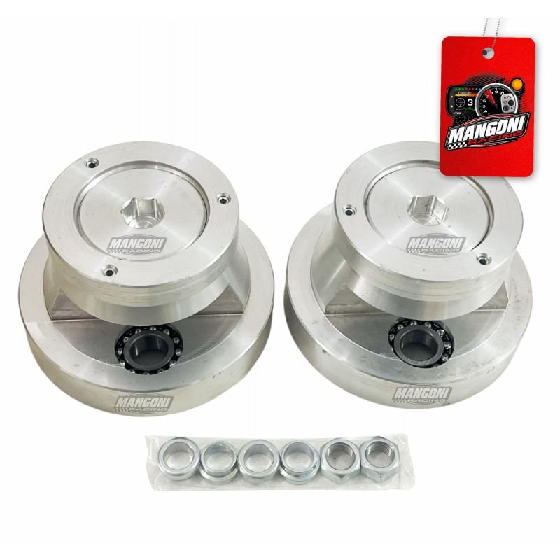 Camber Plate VW Gol G2 a G4 Prata Grande Alumínio - Poke Parts