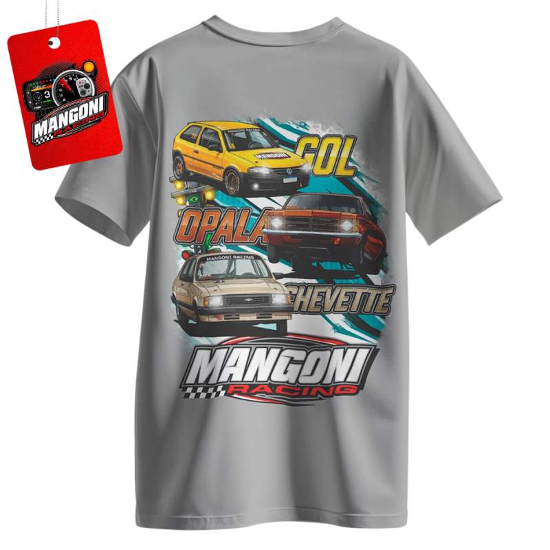 Camiseta Edição Carros Cinza XGG