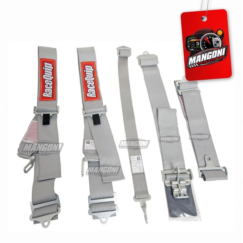 Cinto de Segurança 3' 5 Pontas Cinza Homologado - Racequip