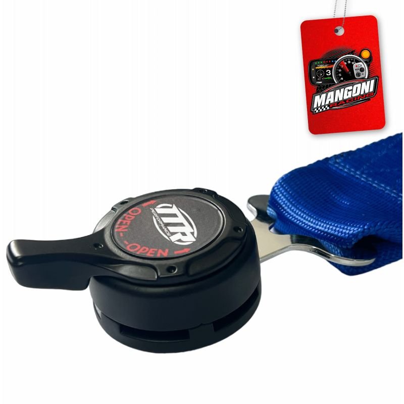 Cinto de Segurança 3' Engate Rápido 5 Pontas Homologado SFI Azul - MR Performance