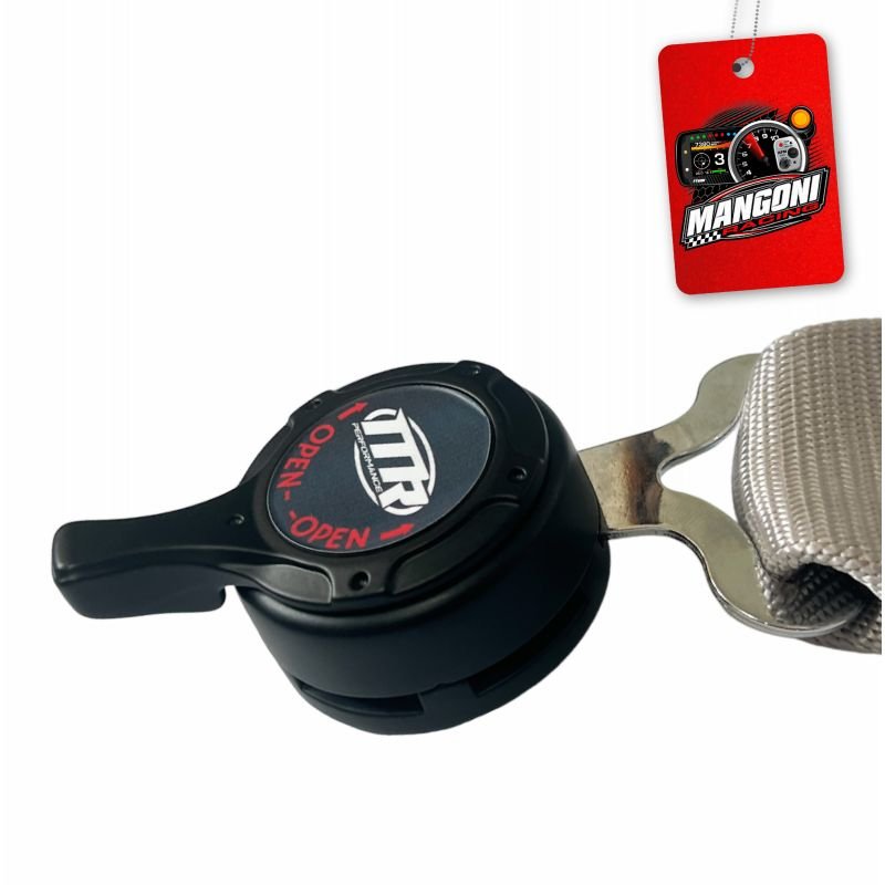 Cinto de Segurança 3' Engate Rápido 5 Pontas Homologado SFI Cinza - MR Performance