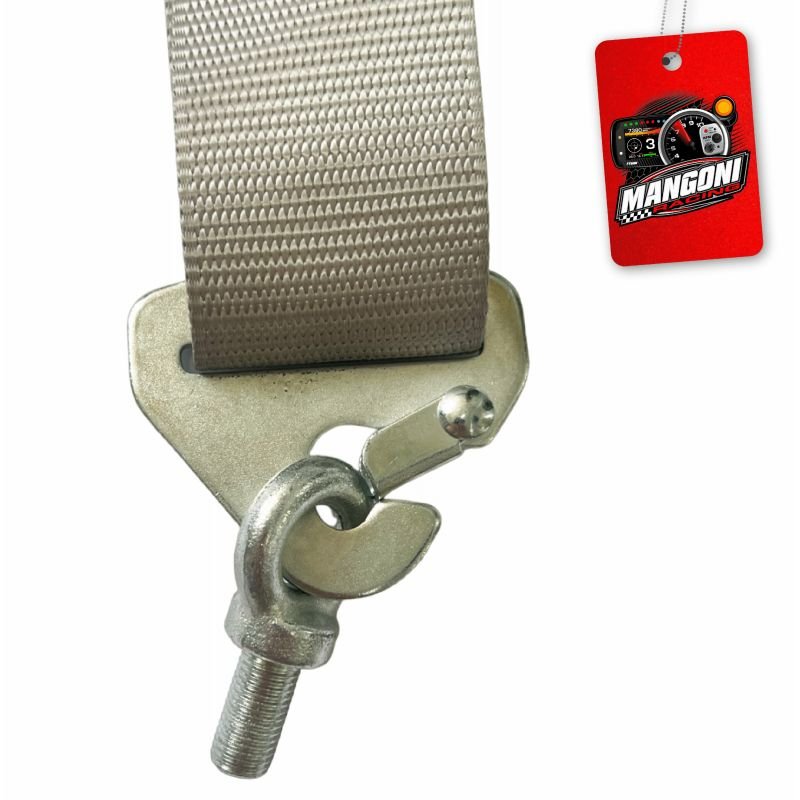 Cinto de Segurança 3' Engate Rápido 5 Pontas Homologado SFI Cinza - MR Performance