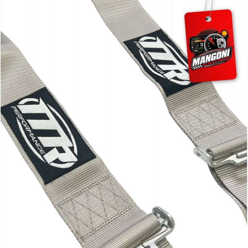 Cinto de Segurança 3' Engate Rápido 5 Pontas Homologado SFI Cinza - MR Performance