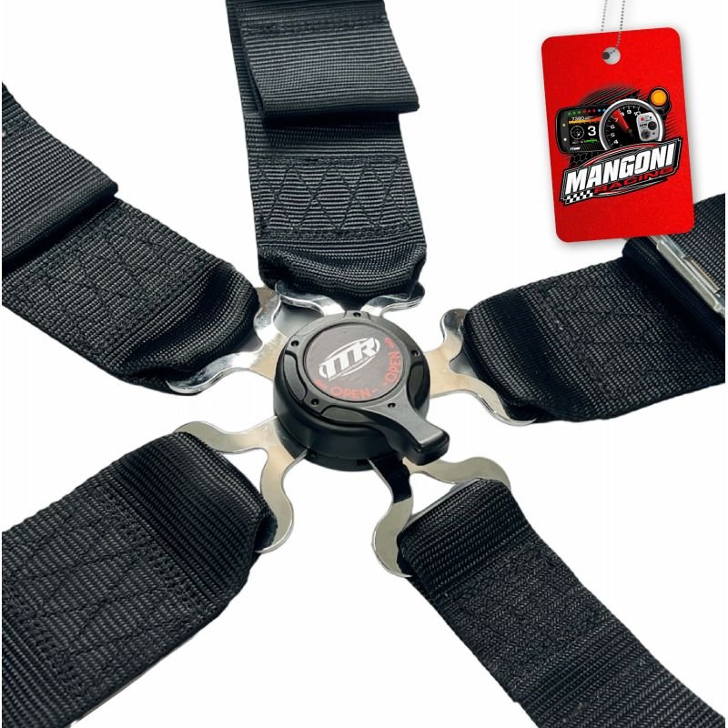 Cinto de Segurança 3' Engate Rápido 5 Pontas Homologado SFI Preto - MR Performance