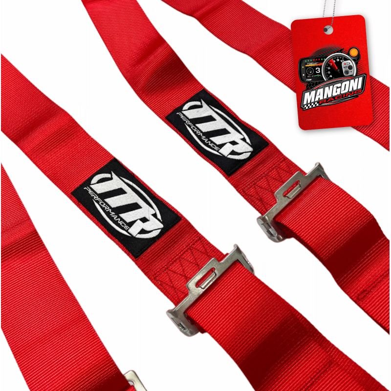 Cinto de Segurança 3' Engate Rápido 5 Pontas Homologado SFI Vermelho - MR Performance