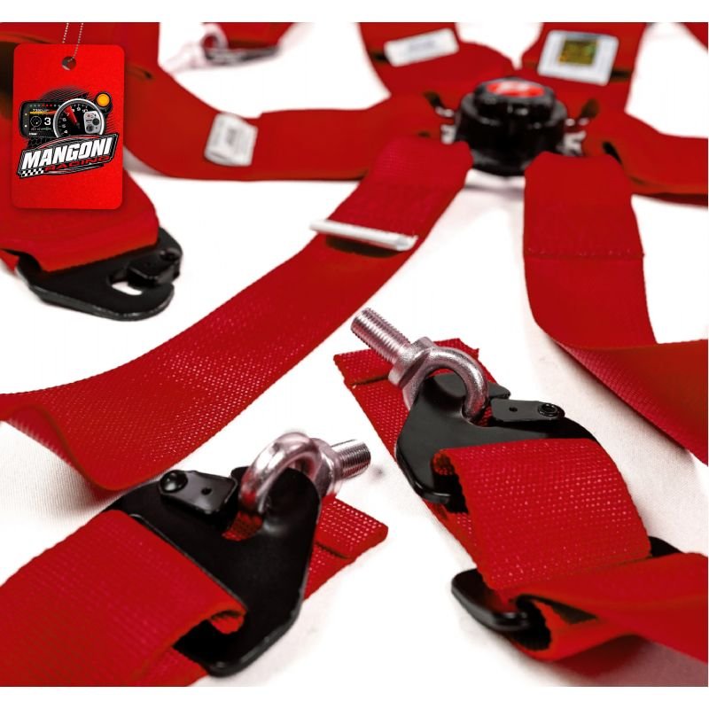 Cinto De Segurança 6 Pontos Com Homologação Fia Vermelho - Fueltech