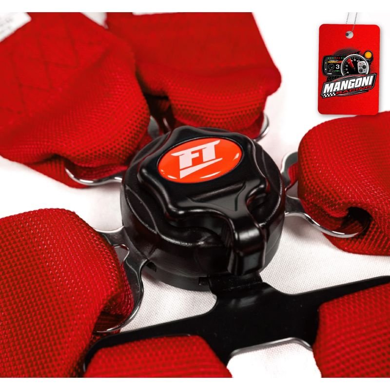 Cinto De Segurança 6 Pontos Com Homologação Fia Vermelho - Fueltech