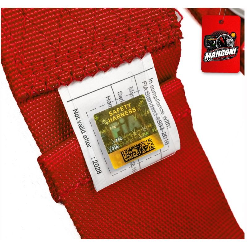 Cinto De Segurança 6 Pontos Com Homologação Fia Vermelho - Fueltech