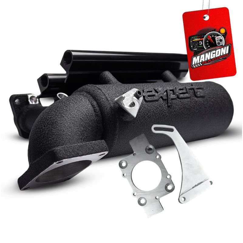 Coletor Admissão Fluxo Cruzado 8 Bicos VW Ap 8v Preto Texturizado TBI P/ Frente Dual Plenum