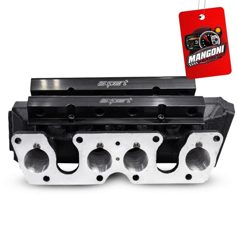 Coletor Admissão Fluxo Cruzado 8 Bicos VW Ap 8v Preto Texturizado TBI Para Frente Single - Expert