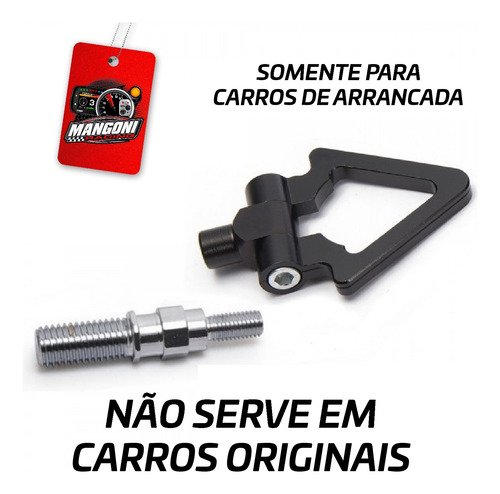 Gancho Engate Reboque Alumínio Modelo Flecha - Preto - MR Performance