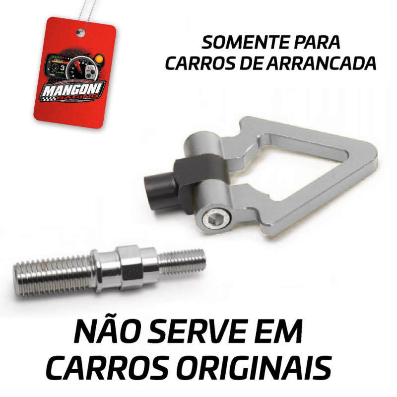 Gancho Engate Reboque Alumínio Modelo Flecha - Prata - MR Performance