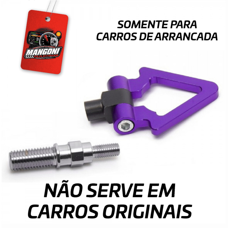 Gancho Engate Reboque Alumínio Modelo Flecha - Roxo - MR Performance