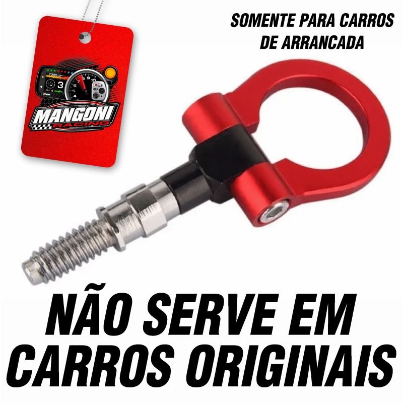 Gancho Engate Reboque Alumínio - Vermelho - MR performance