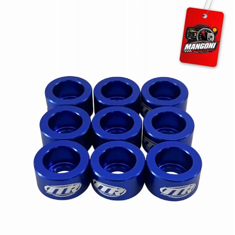 Kit de Arruela Billet Universal C/ Parafuso M8 - Azul 8 Und. - MR Performance