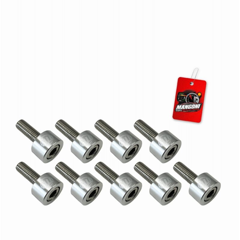 Kit de Arruela Billet Universal C/ Parafuso M8 - Prata 8 Und. - MR Performance