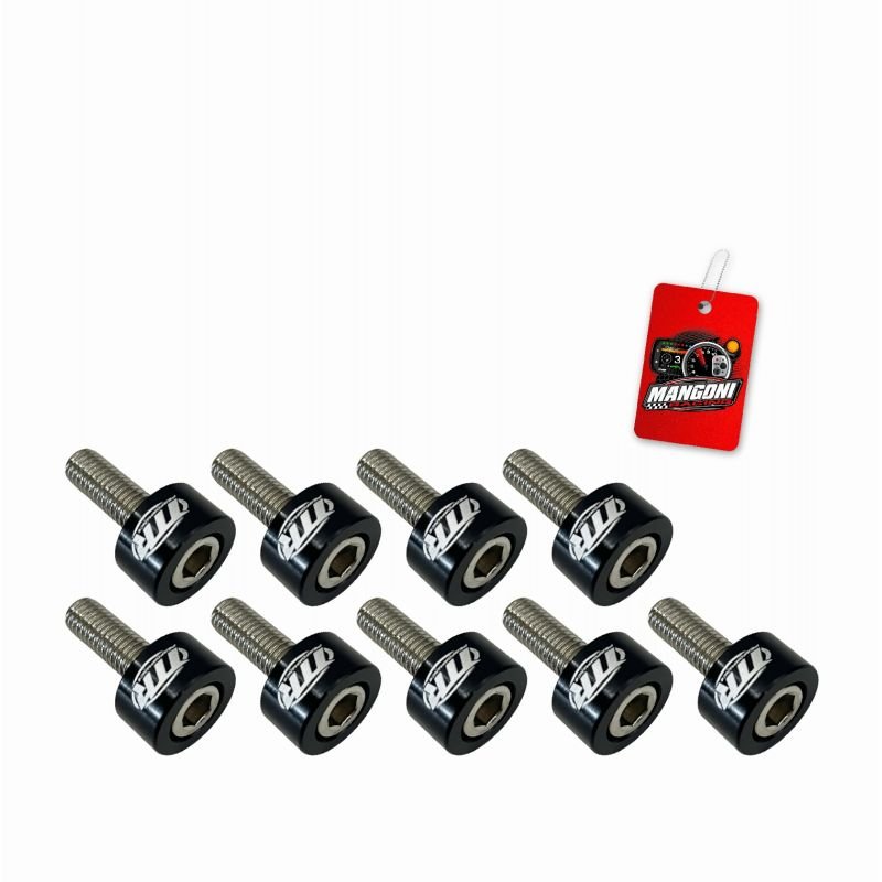 Kit de Arruela Billet Universal C/ Parafuso M8 - Preto 8 Und. - MR Performance