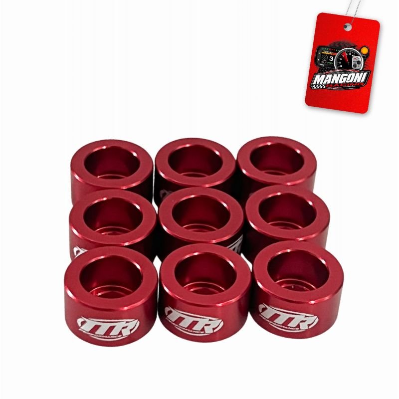 Kit de Arruela Billet Universal C/ Parafuso M8 - Vermelho 8 Und. - MR Performance