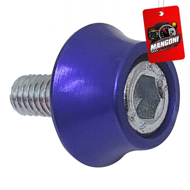 Kit de Arruela Billet Universal Com Parafuso M6 Azul 8 Unidades - Unique1