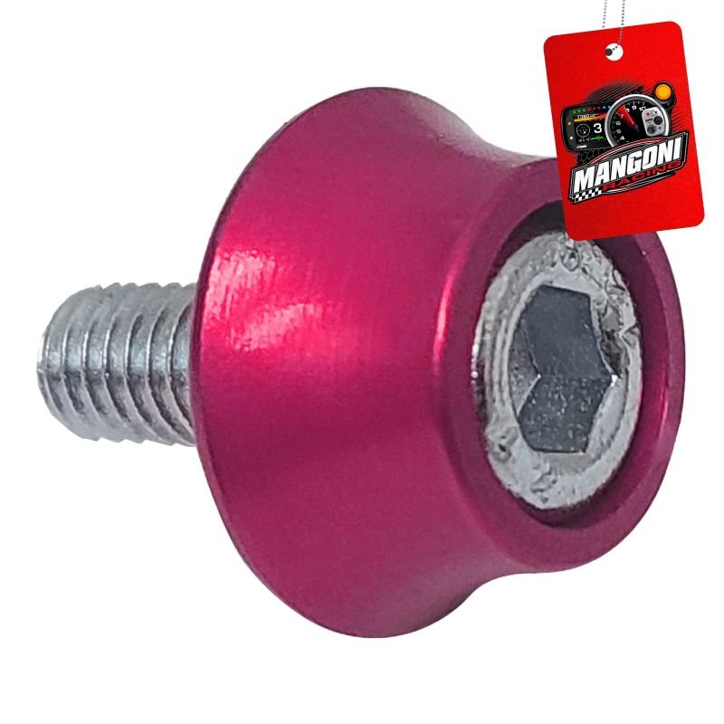 Kit de Arruela Billet Universal Com Parafuso M6 Rosa 8 Unidades - Unique1