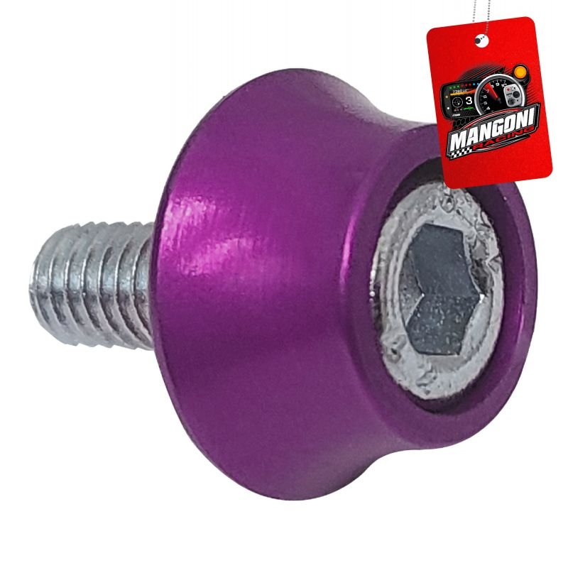 Kit de Arruela Billet Universal Com Parafuso M6 Roxa 8 Unidades - Unique1