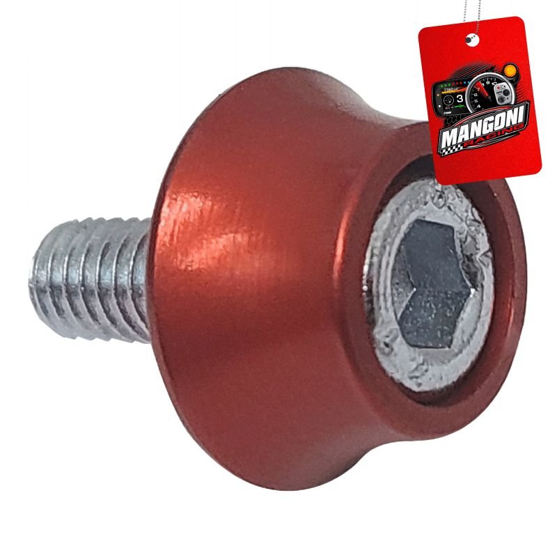 Kit de Arruela Billet Universal Com Parafuso M6 Vermelho 8 Unidades - Unique1