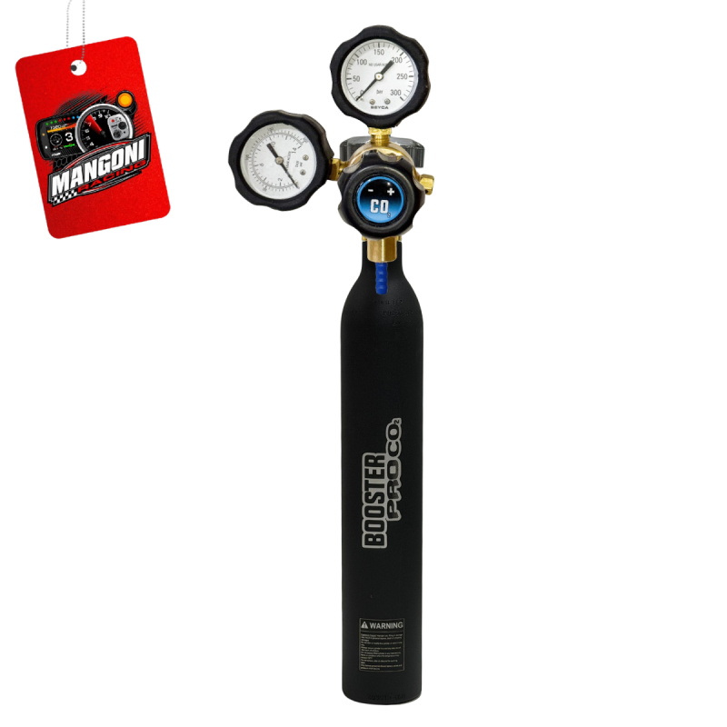 Kit Garrafa CO2 Com Manômetro Preto - Booster Pro