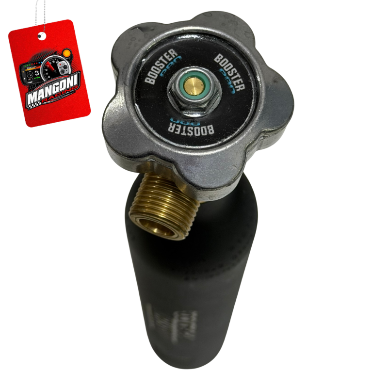Kit Garrafa CO2 Com Manômetro Preto e Suporte - Booster Pro
