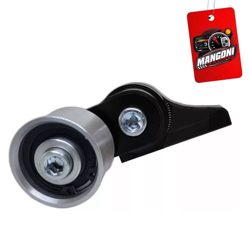 Kit Polia Do Virabrequim + Alternador Poly V Com Esticador Fusca Preta - Unique1