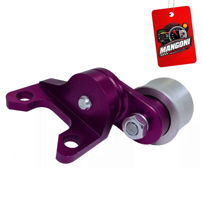 Kit Polia Do Virabrequim + Alternador Poly V Com Esticador Fusca Roxo - Unique1