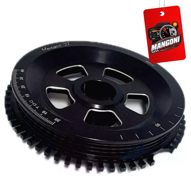 Kit Polia Roda Fonica + Alternador Poly V Com Esticador Fusca Preta - Unique1