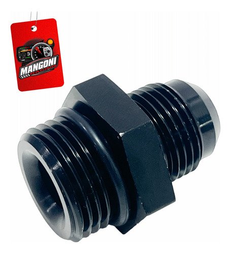 Niple de Alumínio 10an x 10an Oring Preto - MR Performance