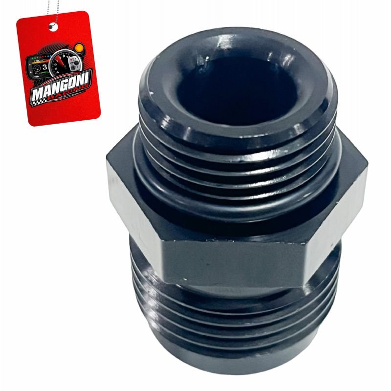 Niple de Alumínio 10an x 8an Oring Preto - MR Performance