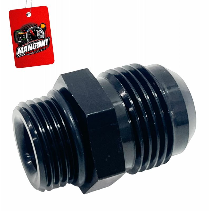 Niple de Alumínio 12an x 10an Oring Preto - MR Performance