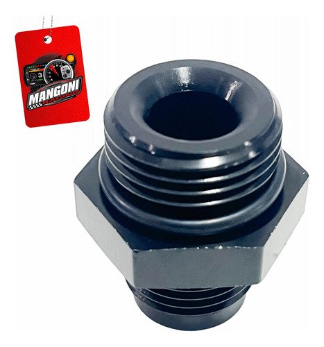 Niple de Alumínio 8an x 10an Oring Preto - MR Performance