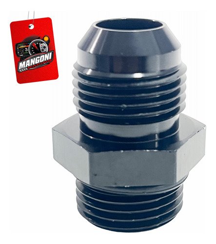 Niple de Alumínio 8an x 8an Oring Preto - MR Performance