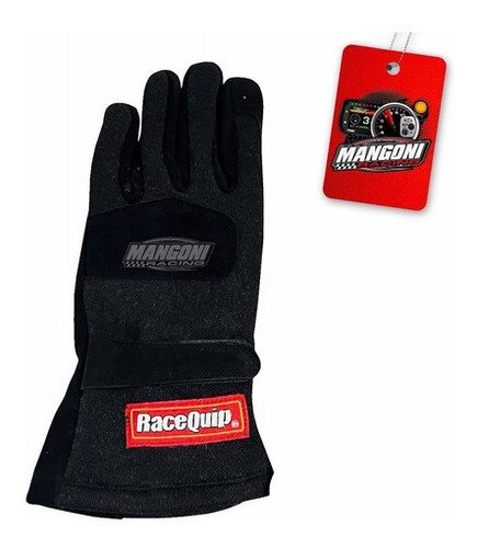 Par de Luvas Anti Chamas Tamanho G Preto - Racequip