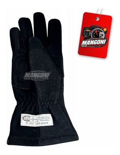 Par de Luvas Anti Chamas Tamanho G Preto - Racequip