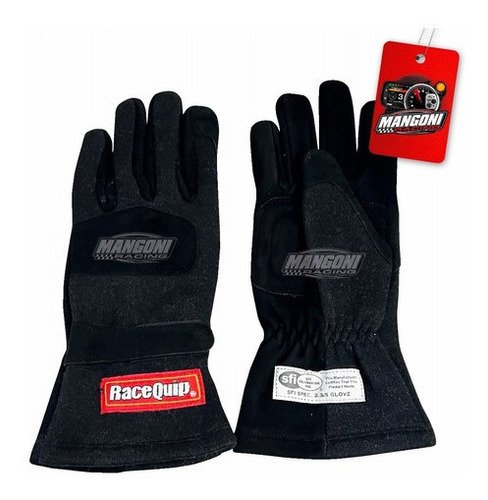 Par de Luvas Anti Chamas Tamanho M Preto - Racequip