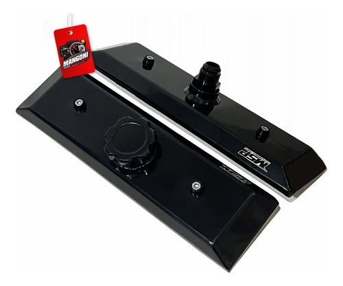 Par de Tampa Válvula de Chevette Preto Brilhante - MSP Racing