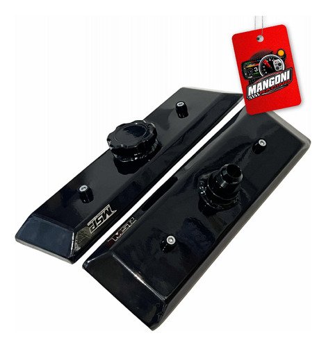 Par de Tampa Válvula de Chevette Preto Brilhante - MSP Racing