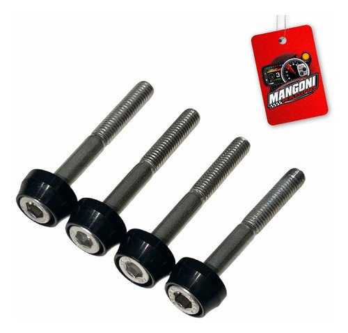 Par de Tampa Válvula de Chevette Preto Texturizado - MSP Racing