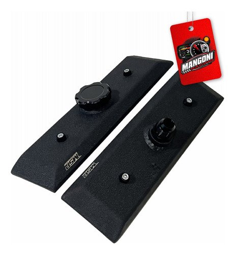 Par de Tampa Válvula de Chevette Preto Texturizado - MSP Racing