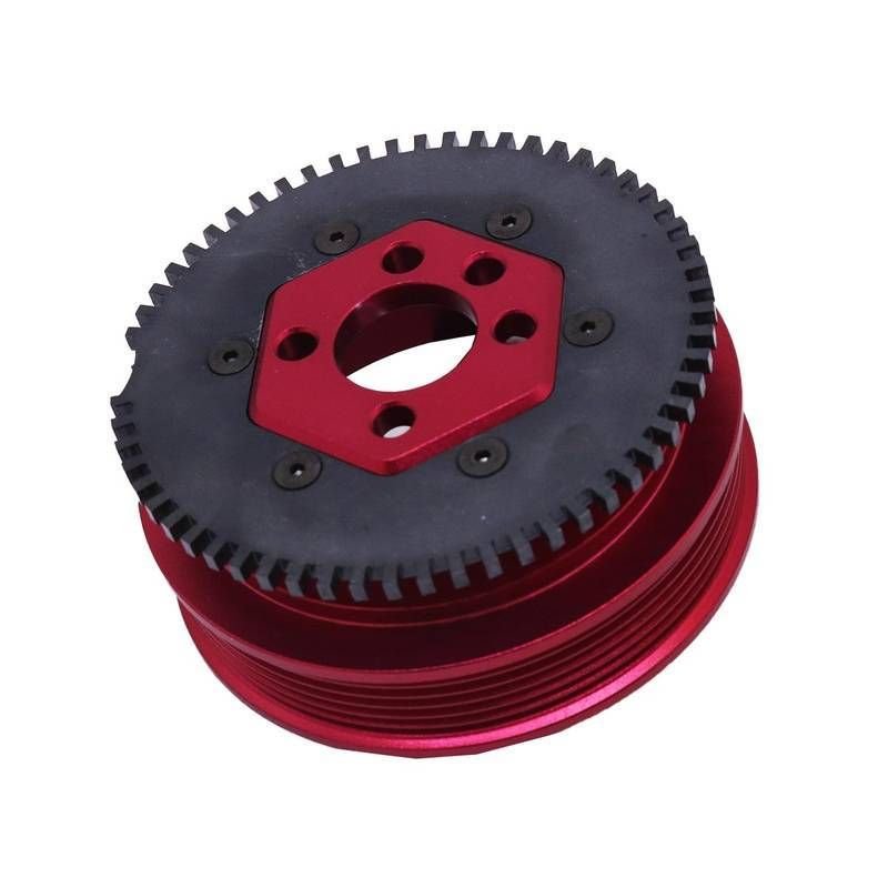 Polia Roda Fônica Poly V Sextavada RGTX VW AP - Vermelha