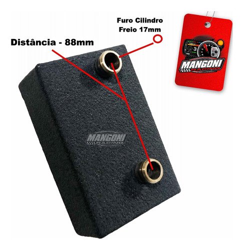 Reservatório de Fluido de Freio GM Opala Inox Preto Texturizado - MSP Racing