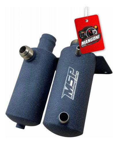 Reservatório Duplo Água/Óleo Gol G2 a G4 em Inox Preto Texturizado - MSP Racing